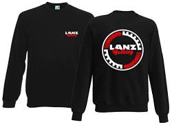 Lanz Bulldog Sweatshirt Brust- und Rückendruck | Schwarz | Größe 3XL von Lanz Bulldog