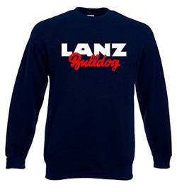 Lanz Bulldog Sweatshirt Unisex Pullover | Langarm, Rundhals, großer Brustdruck | Navyblau | Größe L von Lanz Bulldog