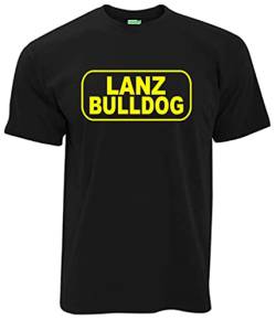Lanz Bulldog T-Shirt Oldtimer Traktor-Logo Herrenshirt Kurzarm Rundkragen | Schwarz | Größe M von Lanz Bulldog