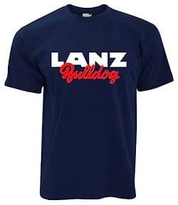 Lanz Bulldog T-Shirt Traktor-Logo Herren Kurzarm Rundkragen Brustdruck | Navyblau | Größe S von Lanz Bulldog