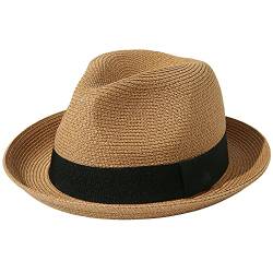 Lanzom Fedora Herren Strohhut zum Aufrollen, Fedora, Sommer, Strand, Sonnenhut - - MEDIUM von Lanzom