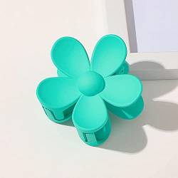 Nette Blume Kralle Clip Haarclips für Frauen Mädchen Kinder, 2/10 Pcs Große Matte Haar Kiefer Clips Teen Mädchen Trendy Stuff Haarclips Für Dicke Haar Zubehör Geschenke (Color : Lake Blue*2PCS, Size von LaoSShu