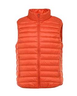 LaoZanA Ärmellose Weste Herren Daunenweste Outdoor Westen Jacken Orange S von LaoZanA