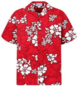 P.L.A. Pacific Legend Original Hawaiihemd, Kurzarm, 64, Rot, 3XL von Lapa