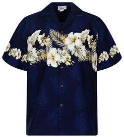 P.L.A. Pacific Legend Original Hawaiihemd, Kurzarm, Brustdruck, Blau, XXL von Lapa