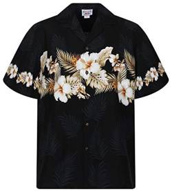 PLA Original Hawaiihemd Brustdruck, Schwarz, XXL von Lapa