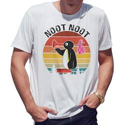 Noot Noot Retro Herren Weißes T-Shirt Size L von Lapi Boutique