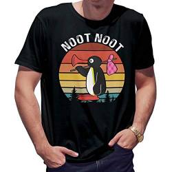Noot Noot Retro Herren schwarz T-Shirt Size L von Lapi Boutique