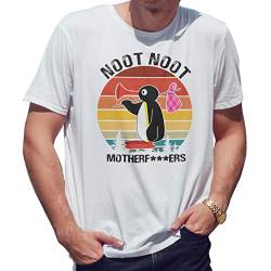 Noot Noot Retro Motherf Herren Weißes T-Shirt Size XL von Lapi Boutique