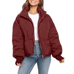 Lapirek Jeansweste für Damen, Oberbekleidung, Winter-Blasenweste, Damen-Puffer, Übergröße, Pink, ärmellose Weste mit Knopfleiste für Damen, XXL von Lapirek