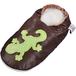 Geckos Lederpuschen, Krabbelschuhe, Wildledersohle von Lappa.de (18 - 24 Monate) von Lappade