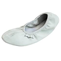 Lappade Gummisohle weiß Gymnastikschuhe, Ballettschuhe, Schläppchen, Turnschläppchen, Tanzschuhe Art. 243G Gr. 32 von Lappade