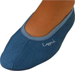 Lappade Ledersohle Jeansblau Gymnastikschuhe, Schläppchen, Turnschläppchen (Art. 206 Gr. 24 EU) von Lappade