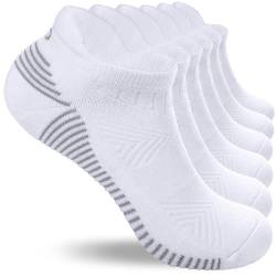 Lapulas Sneaker Socken Herren Damen 39-42 43-46 47-50 35-38 Sportsocken Gepolsterte Laufsocken, Atmungsaktiv Baumwolle Socken mit Frotteesohle Antirutsch Bequeme Kurze Socken 6 Paar von Lapulas