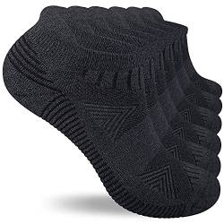 Lapulas Sneaker Socken Herren Damen 39-42 43-46 47-50 35-38 Sportsocken Gepolsterte Laufsocken, Atmungsaktiv Baumwolle Socken mit Frotteesohle Antirutsch Bequeme Kurze Socken 6 Paar von Lapulas