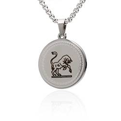 LaraZeidler Berlin Sternzeichen Kette Stier für Damen und Herren Tierkreis Sternbild Zodiac Anhänger aus Edelstahl individuelle Kettenlänge wählbar. von LaraZeidler Berlin