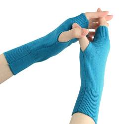 Larcele Kaschmir Damenwärmer Fingerlose Handschuhe BZST-02 MEHRWEG (Blau,Modell 4454) von Larcele