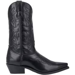 Laredo Herren Hawk Snip Toe Dress Boots Mid Calf - Schwarz, Schwarz, 44 von Laredo