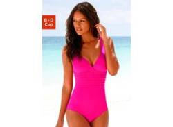 Badeanzug LASCANA Gr. 40, Cup D, pink Damen Badeanzüge Ocean Blue von Lascana