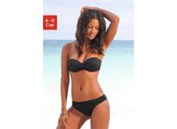 Bügel-Bandeau-Bikini LASCANA Gr. 42, Cup D, schwarz Damen Bikini-Sets Ocean Blue Bestseller von Lascana