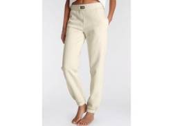 Jogginghose LASCANA Gr. 40/42, N-Gr, beige Damen Hosen Freizeithosen von Lascana