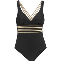 LASCANA Elodie Badeanzug, Softcups, zweifarbig, für Damen, schwarz, 42B von Lascana
