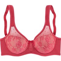 LASCANA Nuance Minimizer-BH, Formbügel, Spitzen-Details, für Damen, rot, 80D von Lascana