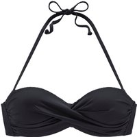 LASCANA Simple Bikini-Oberteil, Neckholder, Bandeau, für Damen, schwarz, 40B von Lascana