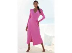 Strickkleid LASCANA "-Loungekleid" Gr. 40/42, N-Gr, pink Damen Kleider Langarm von Lascana