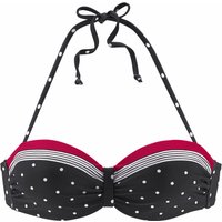 Witt Damen Bandeau-Bikini-Top, schwarz-rot von Lascana
