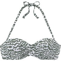 Witt Damen Bügel-Bandeau-Bikini-Top, oliv-bedruckt von Lascana
