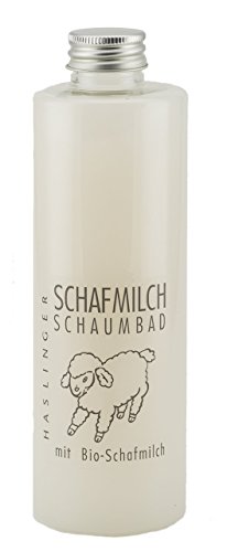 Lashuma Schafsmilch Badezubehör mit Lanolin, Schaumbad Badezusatz 400 ml, Wellness Entspannungsbad für Gepflegte Haut von Lashuma