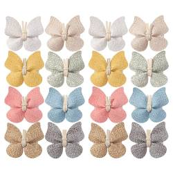 8 Paar trendige Schmetterlings-Haarspangen, sortierte Haarnadeln, bequem zu tragen, PU-Leder, Accessoires für einen stilvollen Look, Schmetterlings-Haarspangen für Frauen von Laspi