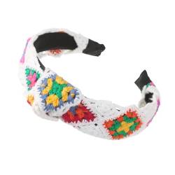 Häkel-Stirnbänder für Mädchen, elegante Damen-Kopfbedeckung, breite Haarbänder, Zubehör, elegante Frühlings-Haarbänder, Geburtstagsparty, Blumen-Haarband von Laspi
