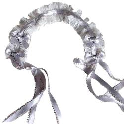 Mädchen Rüschen Spitzenband Kopfbedeckung Gothic Spitzenbesatz Subkultur-Stirnband Dienstmädchen Volant Haarschmuck Spitze Stirnbänder für Frauen 80er Jahre von Laspi