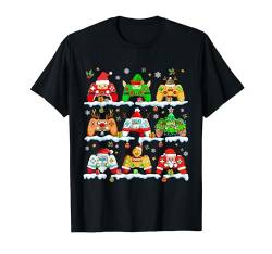Jungen Weihnachten Weihnachtsmann Elf Schneemann Gaming Controller Gamer T-Shirt von Last Minute Christmas Gifts Matching Family Shirts