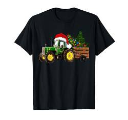 Weihnachtsbaum Traktor Weihnachtsbaum Lichter Santa Farmer T-Shirt von Last Minute Christmas Gifts Matching Family Shirts