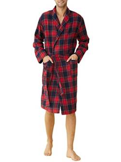 Latuza Herren Baumwoll Flanell Robe Medium Rot von Latuza