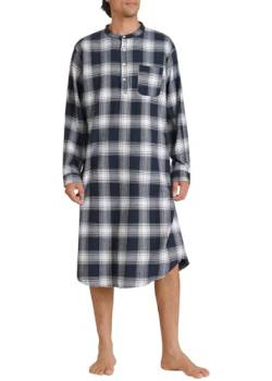 Latuza Herren Langarm Baumwolle Flanell Nachthemd Nachthemd Nachthemd, Navy, Medium von Latuza