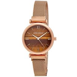 Laura Ashley Women's 30mm Round Gemstone Magnet Strap Watch (LA2076) (Brown) von Laura Ashley