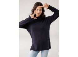 Rollkragenpullover LAURA SCOTT Gr. 34, blau (marine) Damen Pullover Rollkragenpullover aus reinem Kaschmir in vielen verschiedenen Farben von Laura Scott