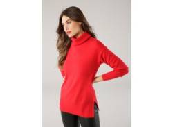 Rollkragenpullover LAURA SCOTT Gr. 34, rot Damen Pullover Rollkragenpullover von Laura Scott