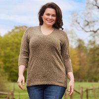 Damen-Pullover in Bouclé-Qualität, große Größen von Laura Torelli Plus