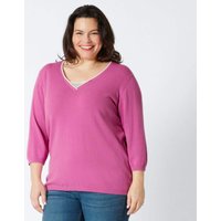 Damen-Pullover mit Kontrast-Einsatz, große Größen von Laura Torelli Plus