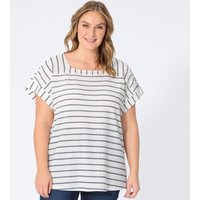 Damen-T-Shirt mit Streifendesign, große Größen von Laura Torelli Plus