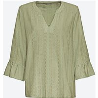 Damen-Jacquard-Bluse mit Volant von Laura Torelli