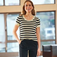 Damen-Pullover mit Ajour-Muster von Laura Torelli