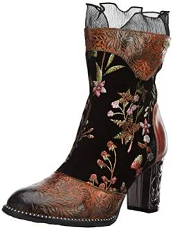 LAURA VITA Damen LEDAO 01 Mid Calf Boot, Wine, 38 EU von Laura Vita