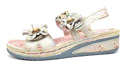 Laura Vita Damenschuhe Sandalen Bequem Sandale Beige Freizeit, Schuhgröße:37 EU von Laura Vita