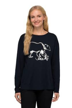 Laurasøn T-Shirt, Oversized, Eisbär, Rundhals, Langarm Marine XL 823634130-XL von Laurasøn